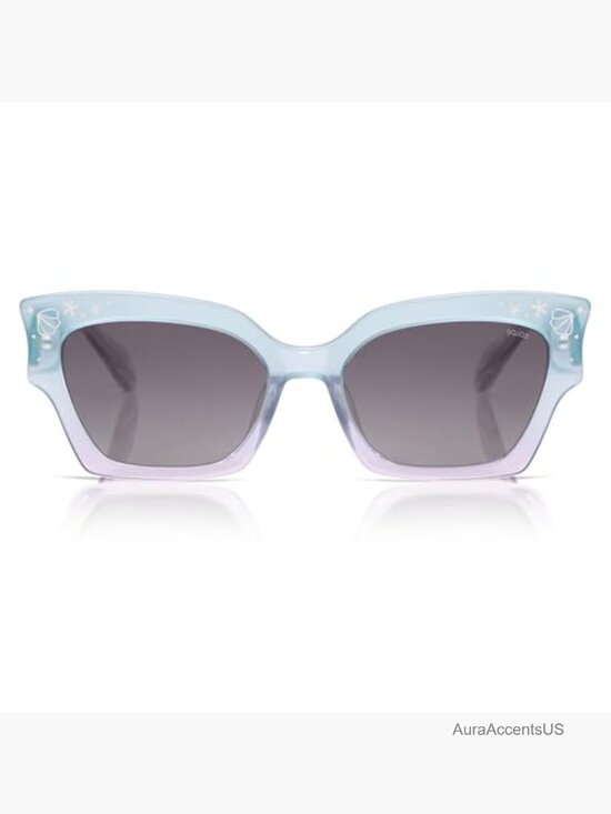 Square Cat Eye Polarized Sunglasses with Pearl Accents